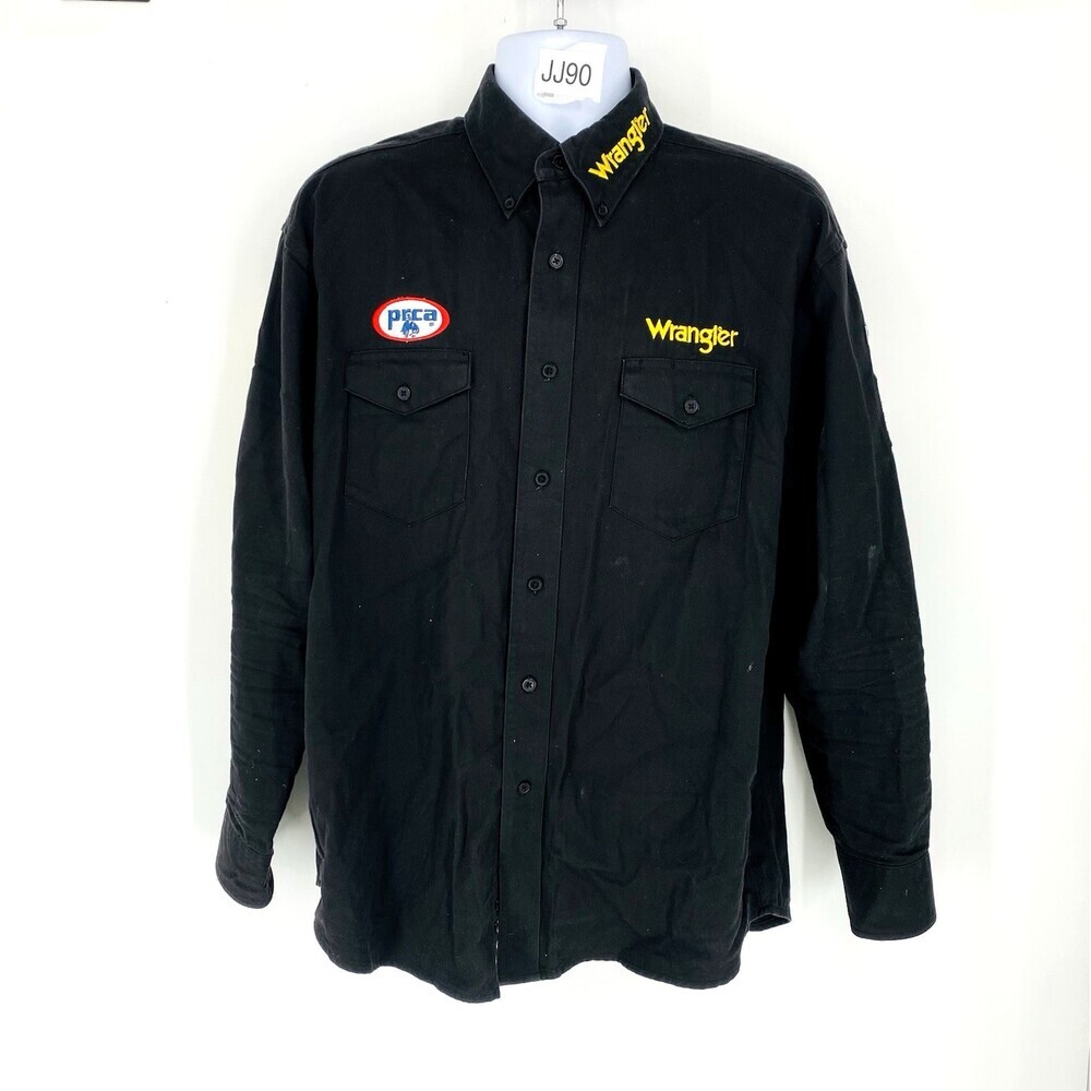 Vintage Wrangler PRCA National Rodeo Las Vegas 2005 Black Embroidered Shirt